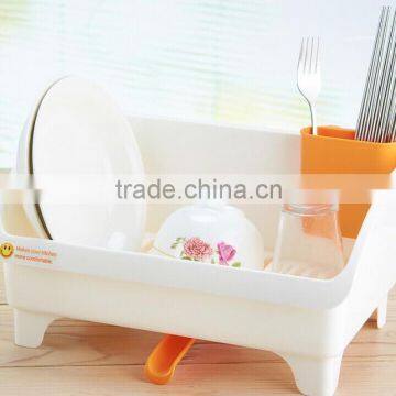 PP plastic dish rack, plastic folding dish rack Drainer With Drip Tray Cutlery Holder Kitchen Sink Rack Plate                        
                                                Quality Choice