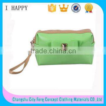 PU Cosmetic Bag Bowknot Pattern Waterproof Makeup Brush Bag