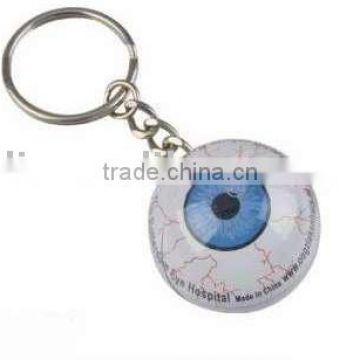 plastic keychain with eye shape ball