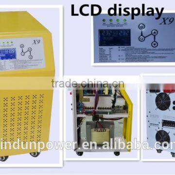 X9 series LCD display solar inverter1000w 1500w 12v/24v with solar charger controller built in