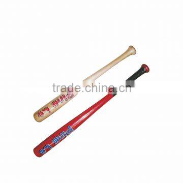 The wooden baseball bat for sports