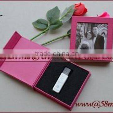 Empty Elegent USB Gift Storage Packaging Box with Photo Frame