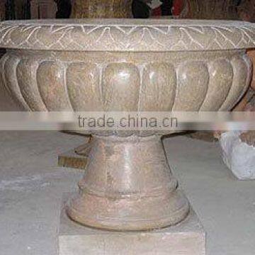 New design Imitation white marble garden pots from Vietnam