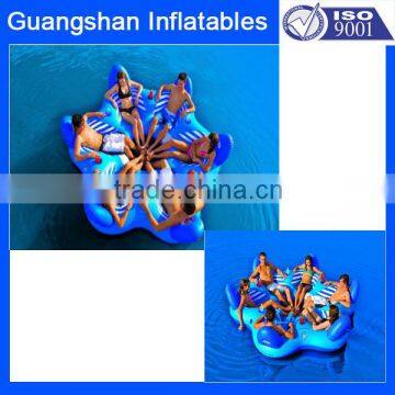 6 person inflatable water floating pool raft lounge