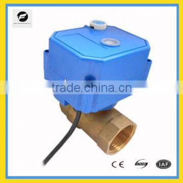 CWX-25S mini 2 way brass electric valve with manual override function for motor house and stainless steel