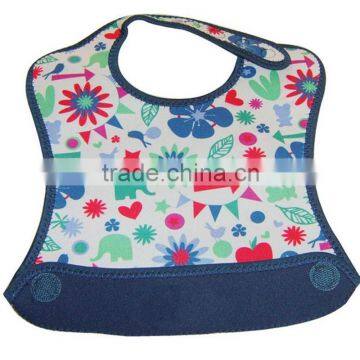 Cartoon Printing Neoprene custom sports bibs Baby bibs Kids Pinafore