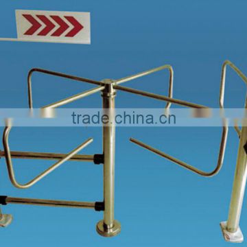 supermarket four arms stainless turnstile