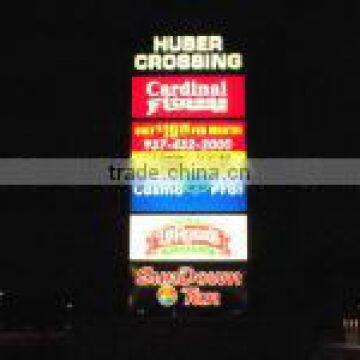 Outdoor backlit acrylic custom logo pylon signage