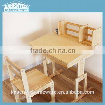 Wooden Children Study Desk Adjustable Desk Set photo-5