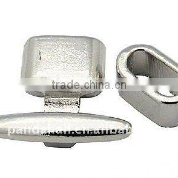 Alloy Bracelet Jewellery Clasps, Nickel Color(PALLOY-Q058-N)