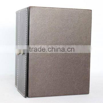 Desktop Faux Leather Pen Holder With Drawer/Multifunctional MDF Pen Box photo-5