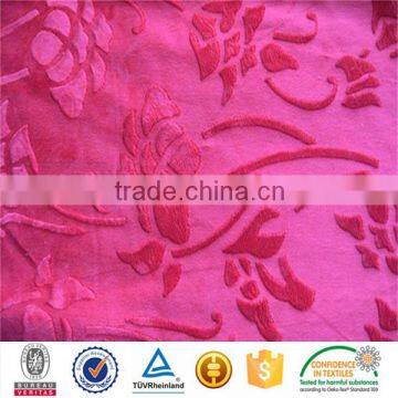 100% Polyester Knitted Velvet Fabric One Side Brushed For Clothing