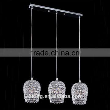 Dining room modern crystal lighting with 3 lamps