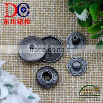 15mm Metal brass snap button antique brass button for fashion clothing