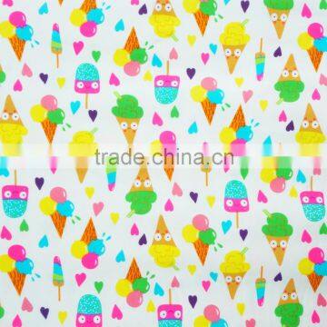 Cartoon Icecream Printing Nylon Spandex 4 Way Stretch a Bathing Suit Material