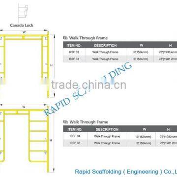 System Types of Metal Construction System High Quality H Walkthrough Frame Scaffolding