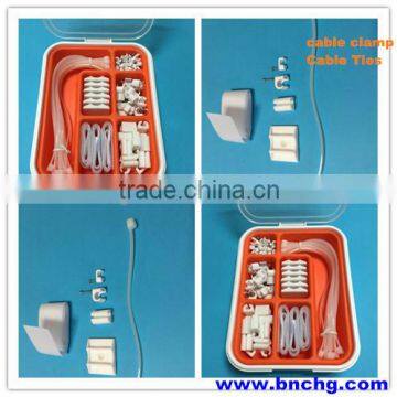 High quality plastic cable clamp with the nail made in China