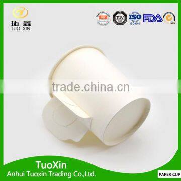 Flexo printed white colored degradable cups with handle