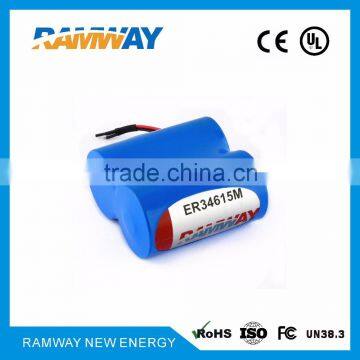 ER34615M battery,D size battery,D size spiral 3.6v lithium battery from Ramway