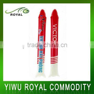Rocket Shaped Plastic Fans Inflatable Custom Cheering Stick