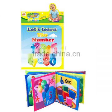 English Numbers Learning Baby Cloth Book, Education Infant Fabric Book