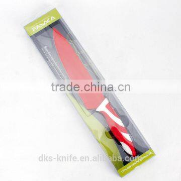 KP1301CPB New Designed Color Non-stick Coating 8 inch Chef Colored Kitchen Knife