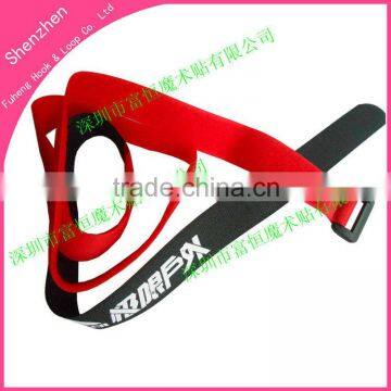 Logo printed 100% nylon hook loop binding strap