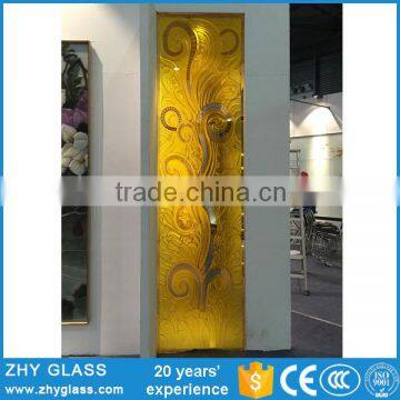 Gold Cast Glass Decoration Art Fused Stained Glass Sheet For Sale