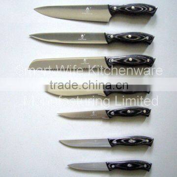 Food grade certificates black handle home using knife