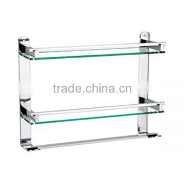 Wall mounted China wholesale waterproof stainless steel double square bathroom corner shelf