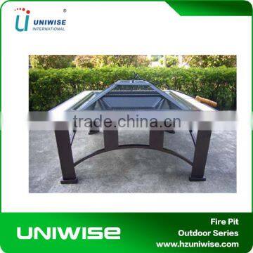 Square Outdoor Foldable Metal Fire pit Table