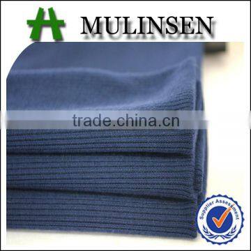 Plain dyed 1x1 rib knit fabric