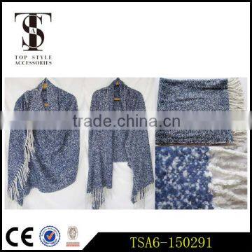 Blue Acrylic Loop Yarns Alpaca Halloween Poncho Nordic Southwestern Scarves photo-6