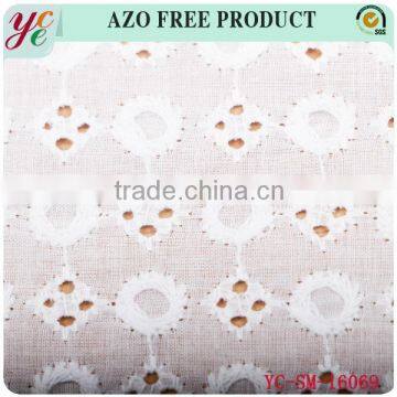 Hot Sale Simple Circular Holes 100% Cotton Woven Fabric Embroidery for Dress photo-2