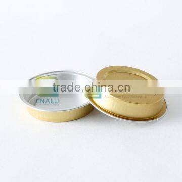 Gold Small Round Sealable Aluminium Foil trays for Cheese