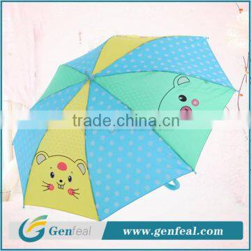 17 inch bright colorful animal cartoon printing mini child umbrella for rain