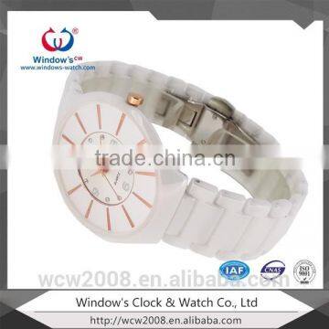Wholesale China Watch Stainless Steel Back Ceramic Watch