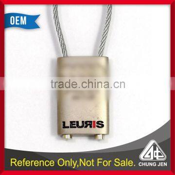 Quality supplier lock metal cable zamac car keyring