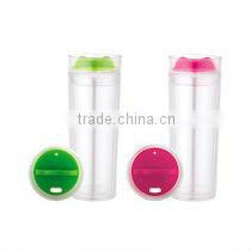 Acrylic tumblers with straw