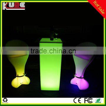 Glowing LED Bar Table Light up Cocktail Table/Illuminated Led Bar Table and chairs