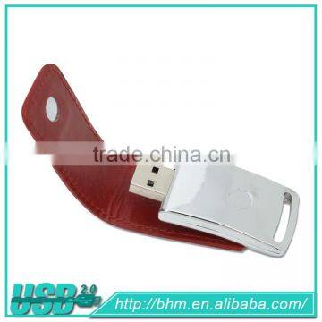 High speed ultra-thin leather usb memory stick, special usb flash drive