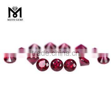 Top Brilliant Cut Round 2.0 mm Synthetic Ruby 8# Ruby Gemstone