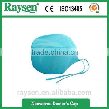 disposable doctor cap with back ties for surgical use