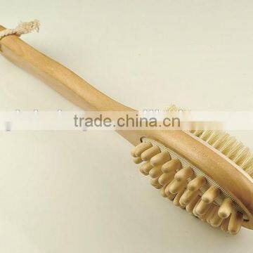 2 sided Wooden Hair Brush Bath & Shower Brush Long Handle