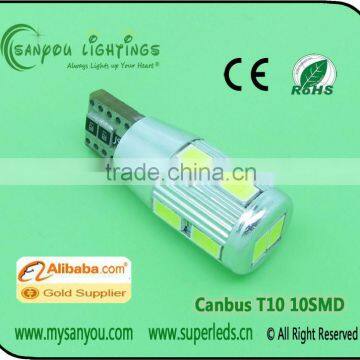 Hot sale Auto led lamp canbus T10 10SMD