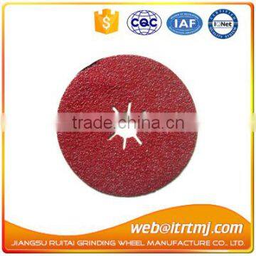 Fiber Grinding Discs with Angle Grinder for wood metal inox stone cross hole