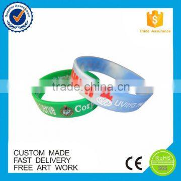 High quality no minimum silicone wristband for promotion