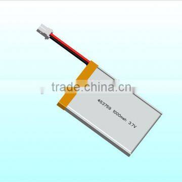 Supply Lithium Polymer Battery 453759,1000mAh, 12V, UL,MSDS
