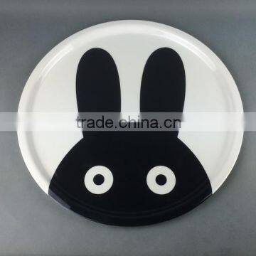 Alibaba China round solid plastic serving tray dinner plate