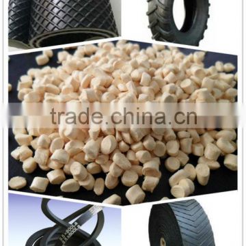 Calcium carbonate rubber agent